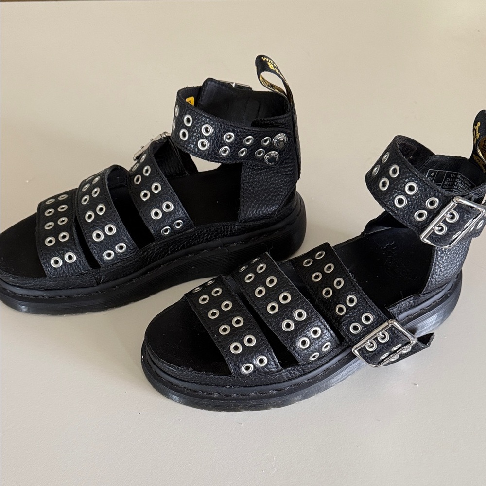 Dr. Martens Black Grommet Sandals WORN TWICE